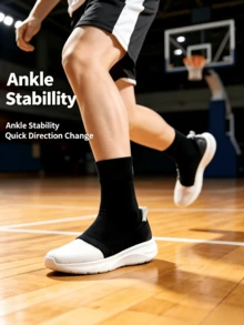 Ankle Support Sleeve, Compression Ankle Brace, High Elastic Knitted Fabric, Thin Open Toe Short Sock Style Ankle Support, Breathable Gentle Compression For Sprain Recovery, Unisex, Suitable For Running, Gym Fitness, Daily Walking, Ankle Injury Protection - Multiple Styles - View 1