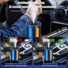 Smart car air freshener diffuser with dynamic light show and starry sky top mode, natural French fragrance oils/perfume, adjustable fragrance concentration, long-lasting freshness, cologne scent, the ideal gift for car enthusiasts - 1 Aromadiffusor + 1 Flasche Kölnischwasser - Übersicht 6