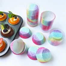 Cake Cups, Party Decorations, Oil-Proof Disposable Muffin Baking Cups, Baking Bottom Paper - View 2