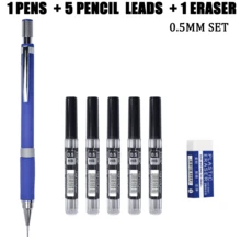 Mechanical Pencil Set, Metal Mechanical Pencil, 0.5mm/0.7mm Refillable Drafting Pencil For Students, School, Office, Writing, Drawing And Sketching - Multiple Styles - View 12