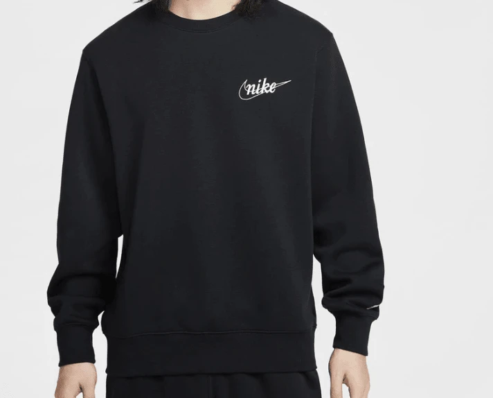 Nike Skin-Friendly Crew Neck Long Sleeve Sweatshirt Men's Black - Black - View 1