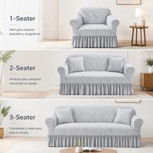 Sofa Slipcovers - Light Grey - View 8