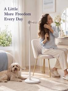 Floor Standing Hair Dryer Holder, Adjustable Height And Angle Hands-Free Blow Dryer Support Stand, Home Vertical Hands-Free Hair Styling Storage Rack, Hair Styling Assistant Tool, Suitable As Birthday, Halloween, Thanksgiving, Christmas Gift - Multicolor - View 4