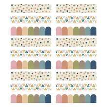 36pcs-Bulletin Board Border Classroom Decoration Blackboard Stickers, Colorful Border Stickers With Adhesive Backing For Classroom Bulletin Board, Fan-Shaped Self-Adhesive School Blackboard Decoration Stickers Suitable For Blackboard And Desk - D - View 10