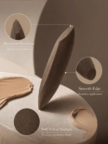 Multi-Faceted Makeup Sponge, Ultra-Soft Low-Absorption Beauty Sponge, Suitable For Foundation And Concealer, Dry And Wet Use, Precision Cut Edges, Creates Smooth And Seamless Makeup Effect, Essential Makeup Tool For Women And Girls, Travel And Daily Beauty Tool - Multicolor - View 5