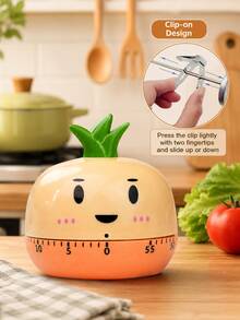 1 buah Timer Dapur Mekanik Tanpa Baterai, Desain Wajah Hewan Warna-warni dan Bodi Berbentuk Kubah, Timer Putar Manual ABS dengan Fungsi Hitung Mundur 55 Menit, Cocok untuk Penggunaan Dapur, Belajar dan Musim Kembali ke Sekolah - MultiWarna - View 8