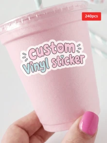 1/50/100/240pcs Personalized Custom Stickers, Multiple Sizes Customizable Text, Suitable For Sports Water Bottles, Envelopes, Invitations, Company Logo, Colorful Stickers, Perfect For Friends, Colleagues, Family, Couples - Multicolor 2 - View 38