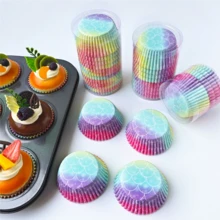 Cake Cups, Party Decorations, Oil-Proof Disposable Muffin Baking Cups, Baking Bottom Paper - View 4