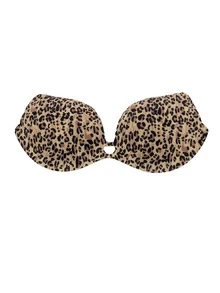 Bra Bandeau Perekat Motif Macan Tutul Wanita, Bra Tempel Push-Up Tanpa Jahitan Kerah V Dalam, Bra Tak Terlihat Punggung Terbuka, Cocok untuk Gaun Pesta - MultiWarna - View 6