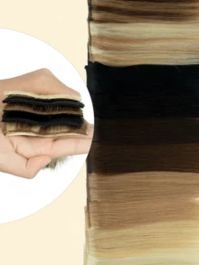 1pc Clip-In Human Hair Topper, Chestnut Brown, Seamless Invisible Design, Adds Volume To Top And Sides, Suitable For Thin Hair And Short Straight Hair, 4-12 Inches, Neutral Thick Hairpiece, Autumn Back To School Supplies, Travel Holiday Christmas Gift - S6 - View 8