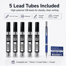 Mechanical Pencil Set, Metal Mechanical Pencil, 0.5mm/0.7mm Refillable Drafting Pencil For Students, School, Office, Writing, Drawing And Sketching - Multiple Styles - View 10
