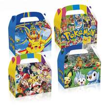 12pcs Anime Girl Theme Birthday Party Gift Boxes, Cute Character Candy Boxes With Handles, Portable Gift Boxes, Anime Theme Birthday Party Decorations, Suitable For Game Night, Birthday Party And Teenager Gifts Theme Snack Candy Boxes - Multicolor - View 2