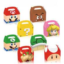 12pcs Anime Girl Theme Birthday Party Gift Boxes, Cute Character Candy Boxes With Handles, Portable Gift Boxes, Anime Theme Birthday Party Decorations, Suitable For Game Night, Birthday Party And Teenager Gifts Theme Snack Candy Boxes - Multicolor - View 4
