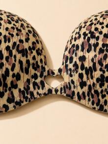 Lingerie For Women, Sticky Bra, Strapless Bra, Invisible Backless Bra, Leopard Print Adhesive Bra, Heart Cutout, Bras For Women - Multicolor - View 7