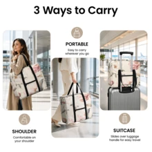 1pc Travel Storage Bag, Multifunctional Foldable Travel Bag, Shoulder Bag, Hand Luggage Bag, Trolley Bag, Large Capacity Portable Travel Organizer - View 3