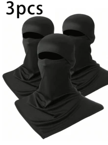 1pc Or 2pcs Or 3pcs Balaclava Face Mask Sun Protection Neck Gaiter Summer Full Face Mask Breathable Motorcycle Helmet Liner Windproof Long Neck Cover Ski Mask - Multicolor - View 1