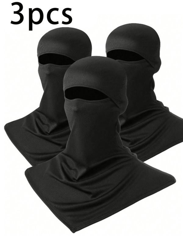 1pc Or 2pcs Or 3pcs Balaclava Face Mask Sun Protection Neck Gaiter Summer Full Face Mask Breathable Motorcycle Helmet Liner Windproof Long Neck Cover Ski Mask