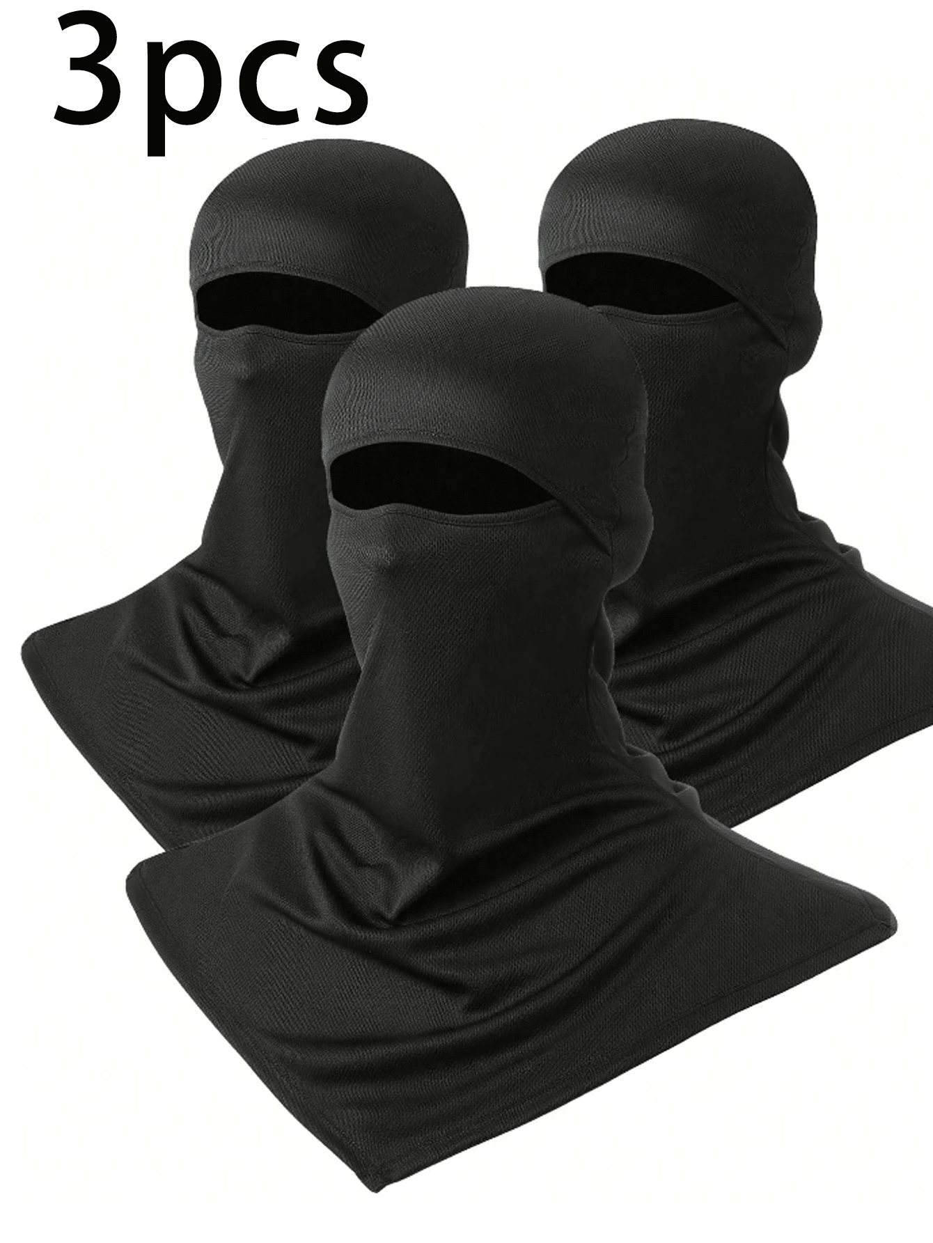 1pc Or 2pcs Or 3pcs Balaclava Face Mask Sun Protection Neck Gaiter Summer Full Face Mask Breathable Motorcycle Helmet Liner Windproof Long Neck Cover Ski Mask - Multicolor - View 1