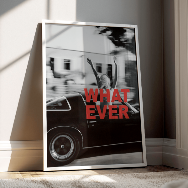 1 pieza Póster de lienzo impreso en blanco y negro de arte de pared de moda Y2K, decoración estética de chica cool, adecuado para sala de estar, apartamento, habitación de adolescente, decoración de dormitorio, regalo para ella, opcional con marco o sin marco, decoración del hogar, decoración interior, oficina, hotel, decoración de dormitorio