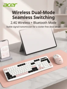 Acer Wireless Bluetooth Keyboard And Mouse Combo, Silent Keys, Office Typing, Compatible With Desktop And Laptop, Office And Home Keyboard And Mouse Set - View 7