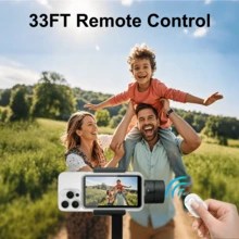 1pc 4.02 Inch Magnetic Phone Selfie Monitor Screen, -Suitable For Photography, Live Streaming, Wireless Vlog Screen With Remote Control Function, High-Definition Screen 180° Rotation And Screen Mirroring, Supports Phone Rear Camera, With Zoom/Remote Control/Speaker Function, 33ft Bluetooth Range, 3 Brightness Adjustment Levels, Camera, Lighting, Suitable For Mother's Day/Birthday/National Day/Graduation/Travel Gift (White) - Multicolor - View 8