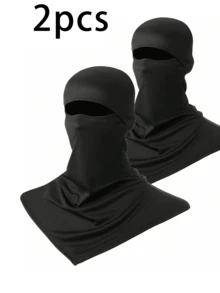 1pc Or 2pcs Or 3pcs Balaclava Face Mask Sun Protection Neck Gaiter Summer Full Face Mask Breathable Motorcycle Helmet Liner Windproof Long Neck Cover Ski Mask - Multicolor - View 4