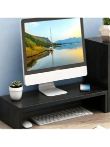 Laptop Monitor Riser Desktop File Organizer Ergonomic Desk Stand, No Longer Tired From Working In The Office For A Long Time, Naturally Improves Sitting Posture To Relieve Back Pain For A More And Upright Sitting Posture. - Multicolor - View 3