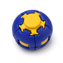 Colorful Press Rotating Fidget Puzzle Ball Portable Hand Spinner Stress Relief Toy For Adults Desk Decor Gift - Blue - View 8