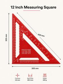 Modern Aluminum Alloy Triangle Multi-Angle Right Angle Ruler, With Clear Metric/Imperial Angle Markings, 3 Colors Available, Woodworking, Carpentry, DIY Projects, Home Workshop, Garage Crafts, Father's Gift, All-Season Tool Set - Multicolor - View 3