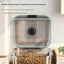 Cat/Dog Food Storage Container, Airtight Seal Pet Food Bin, Large Capacity Grain Storage Box For Home Use - 30L - View 5