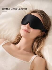 3D Contoured Sleep Mask, Memory Foam Zero Pressure Blackout Sleep Mask, Adjustable Strap Soft Travel Nap Eye Mask, 3 Colors Available, Suitable For Home, Office, Airplane Use - Multicolor - View 4