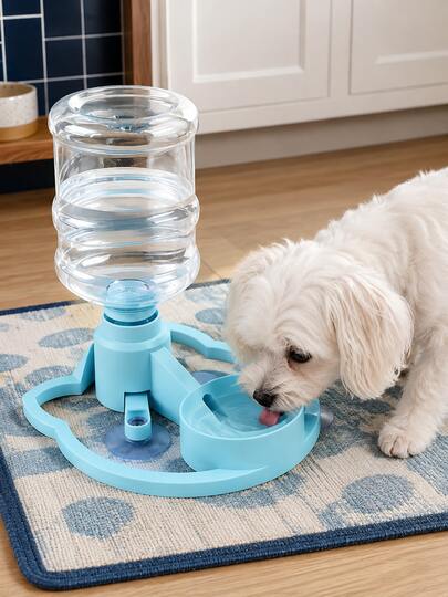 1 pieza Dispensador de agua automático para mascotas con altura ajustable, cuenco de agua por gravedad para gatos y perros, diseño de cuenco estrecho, sin filtro ni alimentación eléctrica necesaria, alimentador de recarga automática con ventosa y base antideslizante y antivuelco, accesorios para cachorros y gatitos