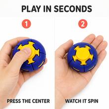Colorful Press Rotating Fidget Puzzle Ball Portable Hand Spinner Stress Relief Toy For Adults Desk Decor Gift - Blue - View 4