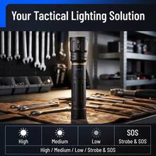 Green LED Flashlight Zoomable High Power Torch, Aluminum Alloy Handheld Light, USB Rechargeable Portable Flashlight, Alonefire For Hunting, Camping, Hiking, Fishing, Outdoor Emergency - Multicolor - View 10