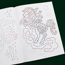 Kids Dot To Dot Puzzle Activity Book, 32 Pages Extreme Connect The Dots Worksheets, Colouring Drawing Book, Early Learning Educational Toy For Children - Green - View 4