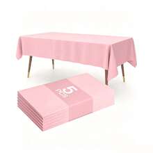 1/5 Packs Pink Plastic Disposable Tablecloths, 137x183cm Light Pink Disposable Rectangular Tablecloths, For Parties, Birthdays, Weddings, Picnics, Home Kitchen Dining Party Table Decorations - C-pink - View 1