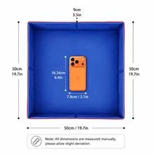 1件 30CM/50CM 便攜式可折疊沙箱 - 僅限14歲以上使用 - 由耐用厚牛津布無紡布材質製成，耐磨且結構堅固，可折疊設計增加耐用度，易於收納與攜帶，輕量化設計，全天候戶外沙灘遊戲配件，藍/紅方形沙箱，夏季戶外遊戲玩具，水盆，PVC寵物浴缸，可移動折疊水池/游泳池 - 彩色 - 查看 11