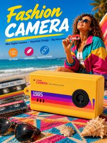 Mini Retro Digital Camera, 1080P HD Pocket Camera With Photo & Video Recording, Portable Keychain Camera, Vintage Style Compact Camera For Travel, Vlogging, Parties And Daily Photography, Creative Gift For Adults, Gifts For Man Woman, 200mAh - View 2