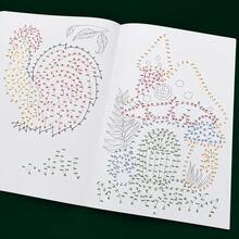 Kids Dot To Dot Puzzle Activity Book, 32 Pages Extreme Connect The Dots Worksheets, Colouring Drawing Book, Early Learning Educational Toy For Children - Green - View 7