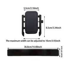 Adjustable 360 Degree Rotating Wrist Hanging Phone Holder, Compatible With Both Wrist And Arm, Suitable For Outdoor Running, Cycling, Fitness Centers, Driving, And Live Streaming. This Universal Smartphone Holder Frees Up Both Hands - Black - View 7