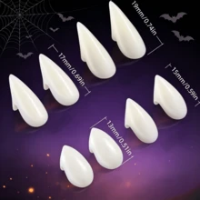 1 Set Of Teeth Assistive Props For Role-Playing, Suitable For Halloween Christmas And Various Themed Events - White - View 4