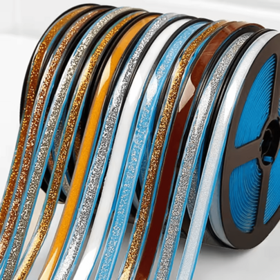 1 Roll 6m/236.22in Kitchen Countertop, Sink Gap, Toilet Base Edge Sealing Strip, Easy Install Home Decor Edge Trim, Gap Sealing