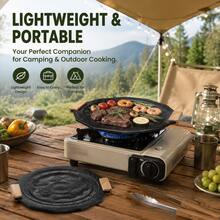 Octagonal Stove Griddle With Wooden Side Handles, Reversible Frying Pan And Grill Plate, Suitable For Meat, Seafood, Vegetables, Pancakes And Home-Style Meals - 12 In Grill Pan - View 9