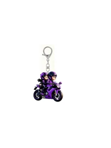 [2D Flat]2D Flat Mini Motorcycle Rider With Passenger Keychain Pendant - Cute Couple Motorcycle Keychain, Suitable For Car Keys, Backpacks, Phone Accessories - Acrylic Motorcycle Gift (Souvenir For Enthusiasts) Couple Style, Travel Accessory, Beach Party Decor, Daily Fashion Accessory, Perfect Gift For Halloween, Mother's Day, Christmas, Back To School, Wedding, Graduation Season - Multicolor - View 14