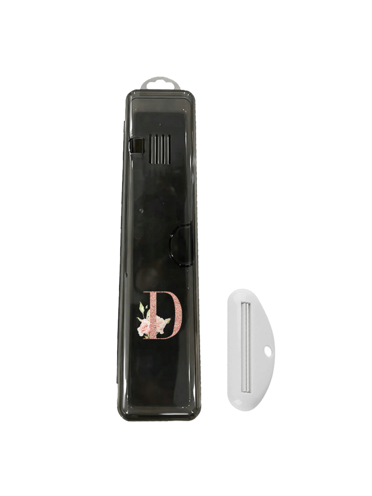 Rose Gold A-Z Letter Portable Toothbrush Holder, Travel Toothbrush Rack, Multifunctional Toothbrush Cup With Toothpaste Clip Set, Suitable For Travel, Camping, Business Trips And School, Toothbrush And Toiletries Storage Set, Minimalist Toiletries Storage Box, Travel Essential, Bathroom Accessory, Applicable For Home Storage, Travel, Hotel Stay, Outdoor Camping, Gym And School Classroom, Students, Office Workers, Teachers Commuting, Graduation Season, Back To School Season, Teacher's Day, Birthday Gift - Multicolor - View 20
