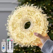 1pc 30m/98ft Christmas Firecracker Fairy Light String, 1000/800/600 LED Firework Light String, Christmas Firecracker Lights, Suitable For Rooms, Patios, Indoor/Outdoor Use, Weddings, Parties, Home, Gardens, New Year's, And Christmas Decorations - Firecracker String Lights - View 16