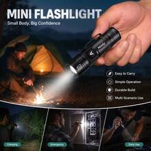 Zoomable High Power LED Flashlight, Aluminum Alloy Handheld Portable Torch, USB Rechargeable Outdoor Light, Alonefire For Camping, Hiking, Hunting, Fishing, Emergency Survival - Multicolor - View 3