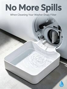 3pcs Washing Machine Drain Pan, Effectively Prevent Laundry Room Overflow, Washing Machine Outlet Cleaning And Organization, Plastic Material, Can Be Used To Store Water From Washing Machine Outlet, Also Can Be Used For Bathroom Storage. - Cleaning - View 2