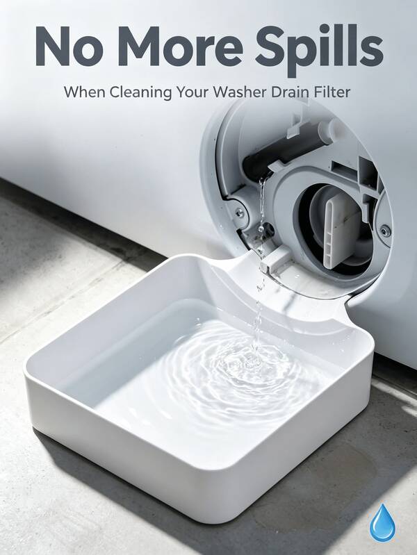 3pcs Washing Machine Drain Pan, Effectively Prevent Laundry Room Overflow, Washing Machine Outlet Cleaning And Organization, Plastic Material, Can Be Used To Store Water From Washing Machine Outlet, Also Can Be Used For Bathroom Storage.