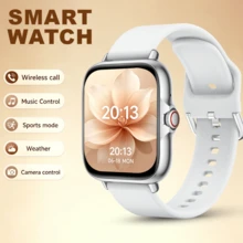 QAGSFLC Premium Unisex Smartwatch With Comfortable Silicone Strap, Calorie, Step, Sports Mode, Music Playback, Alarm, Remote Camera, Stopwatch, Wireless Call, Customizable Watch Face, USB Charging, Multi-Function Fashion Smartwatch - Multicolor - View 12